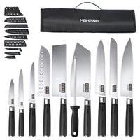 MDHAND Japanese Kitchen Knife Set | 10PCS High Carbon Steel with Pakkawood Handle