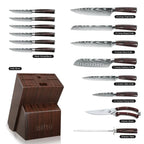 15PCS Professional Knife Block Set | High Carbon Steel with Acacia Wood Block