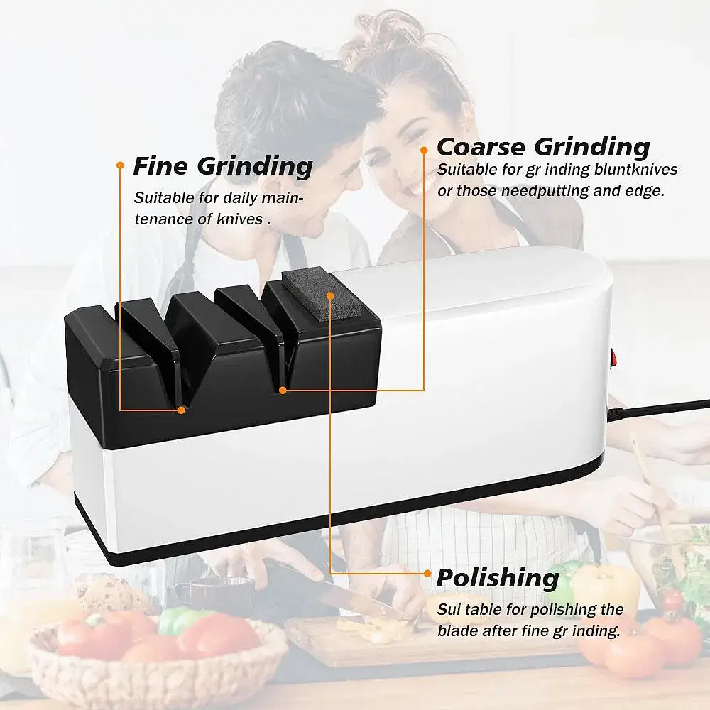MDHAND 3 Speed Electric Knife Sharpener | Multifunctional for Knives Scissors Kitchen