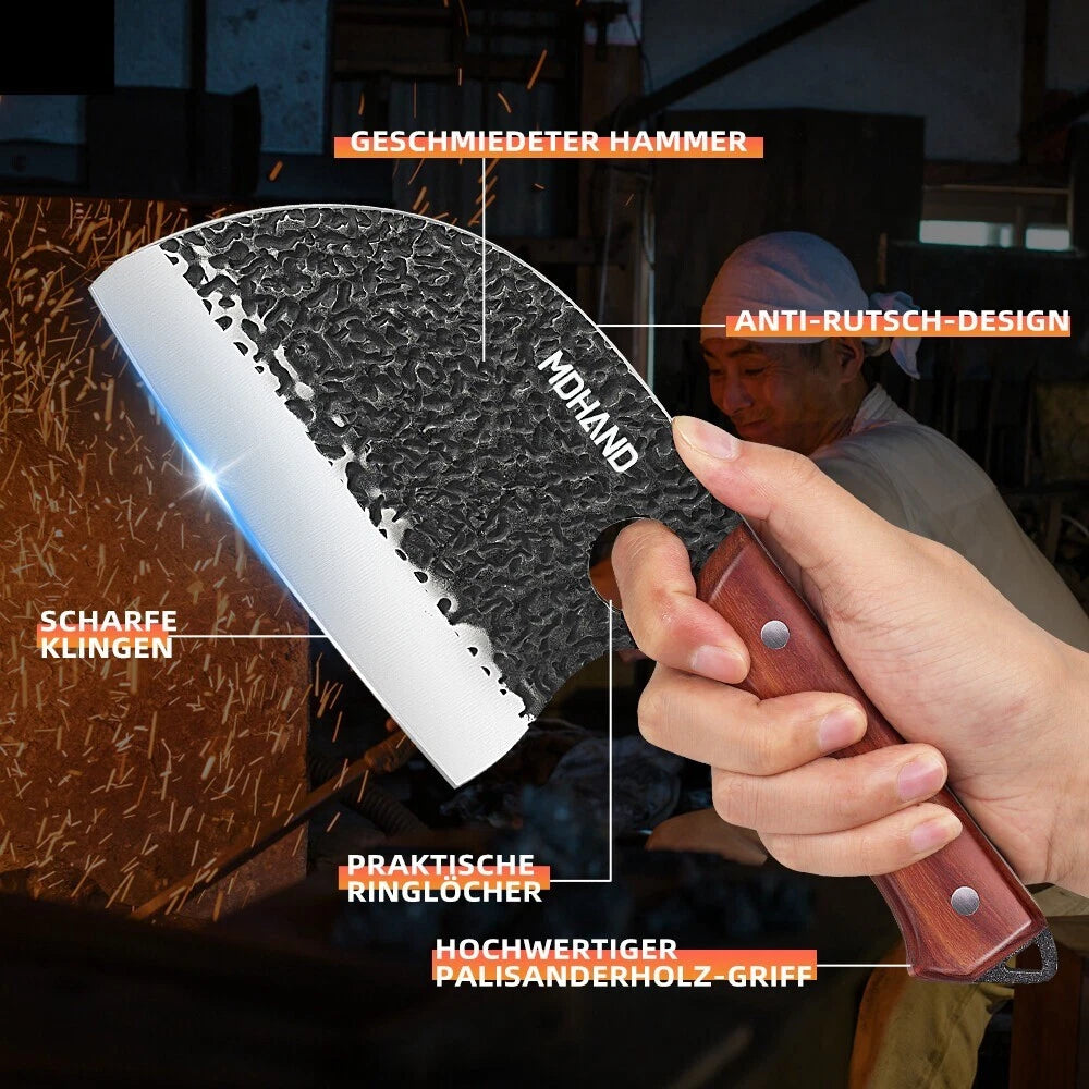 Butcher Boning Knife Hand Forged Steel Chef Knife Set Kitchen Knife Meat Cleaver