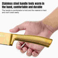 Gold 8-Piece Kitchen Knife Set with Sharpener
