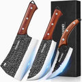 Hammered 4-Piece Butcher Knife Set