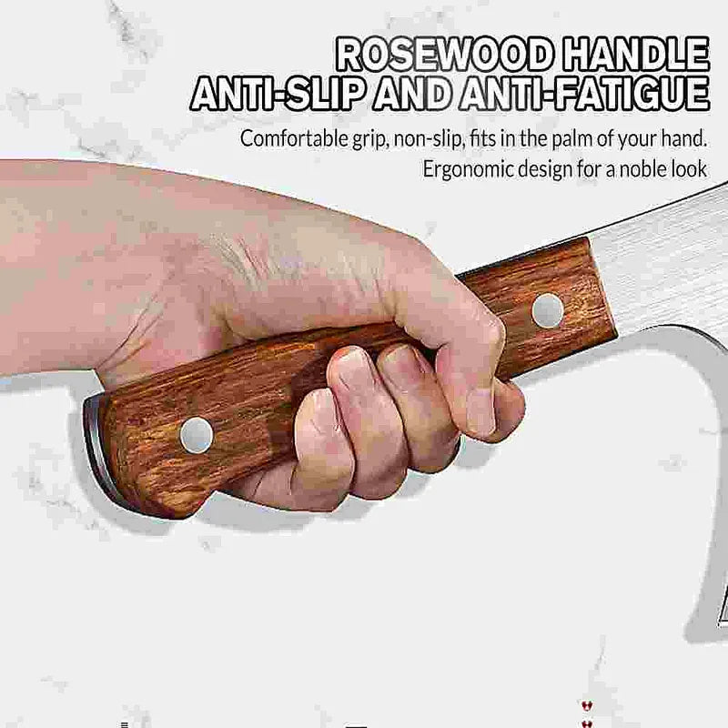 Axe-Style Bone Cleaver, Heavy Duty Stainless Steel Meat Chopper