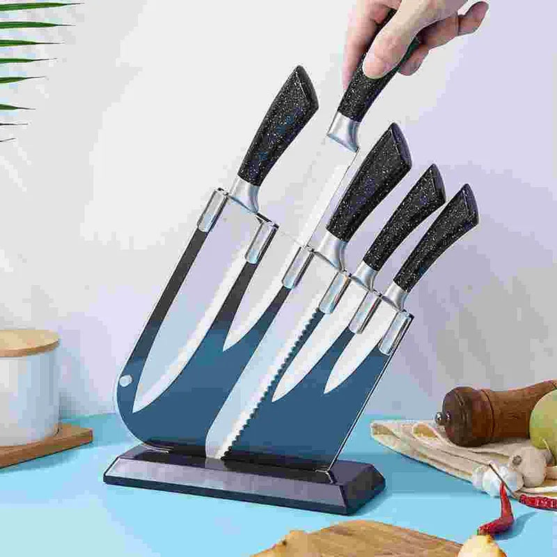 Black 6-Piece Kitchen Knife Set