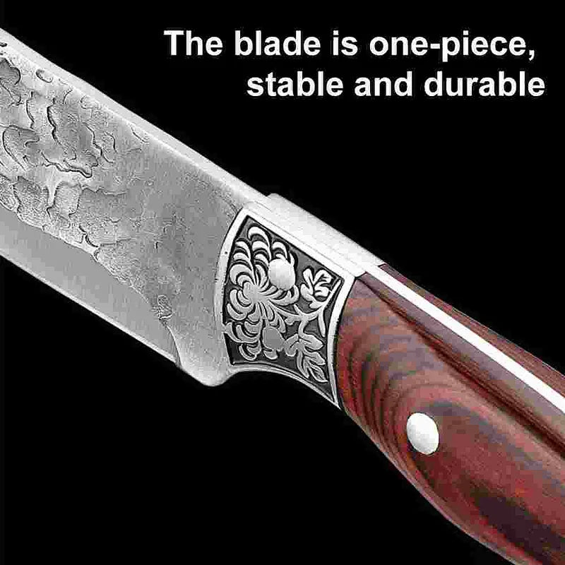 Red No. 3 Kitchen Knife with PU Sheath