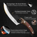 Double-Blade Curved Knife with Leather Sheath