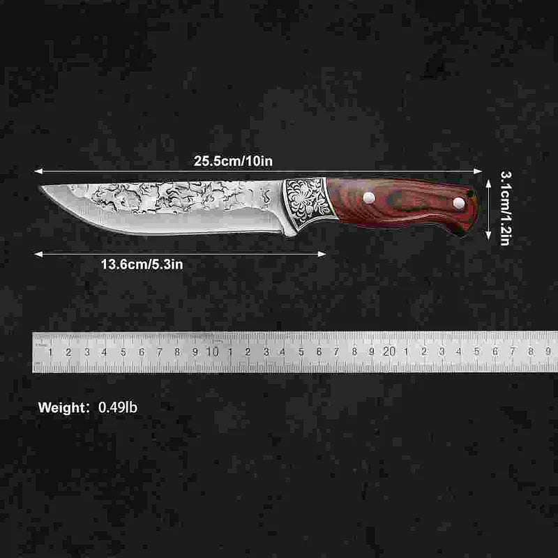 Red No. 3 Kitchen Knife with PU Sheath