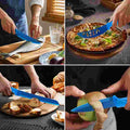 Blue 17-Piece Kitchen Knife Set