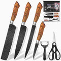 Hammered 6-Piece Kitchen Knife Set
