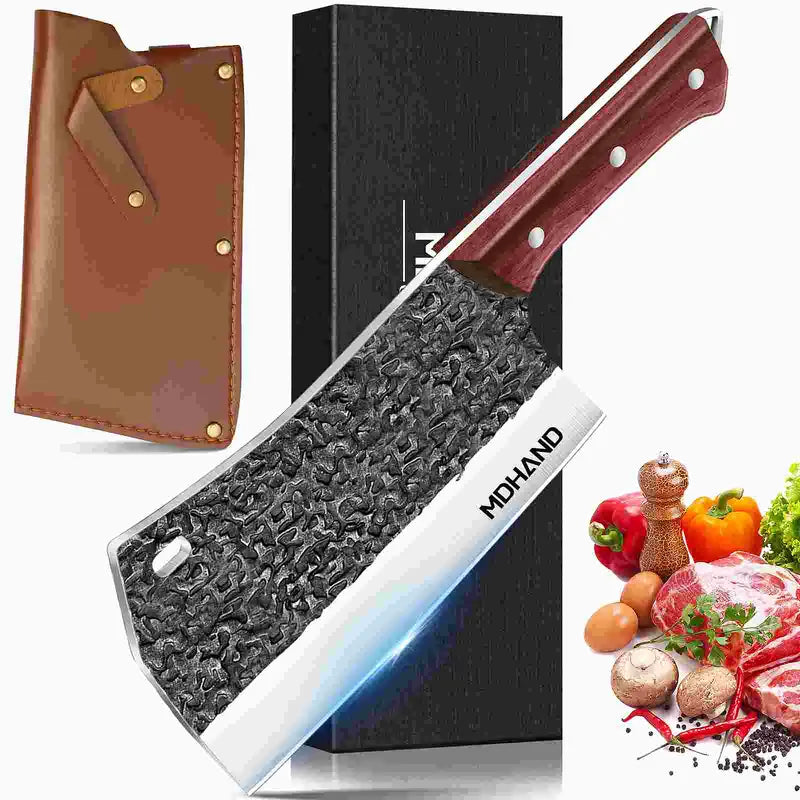 Hammered Black Kitchen Knife Collection