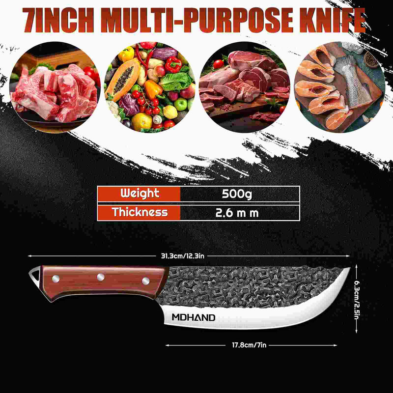 Hammered Black Kitchen Knife Collection