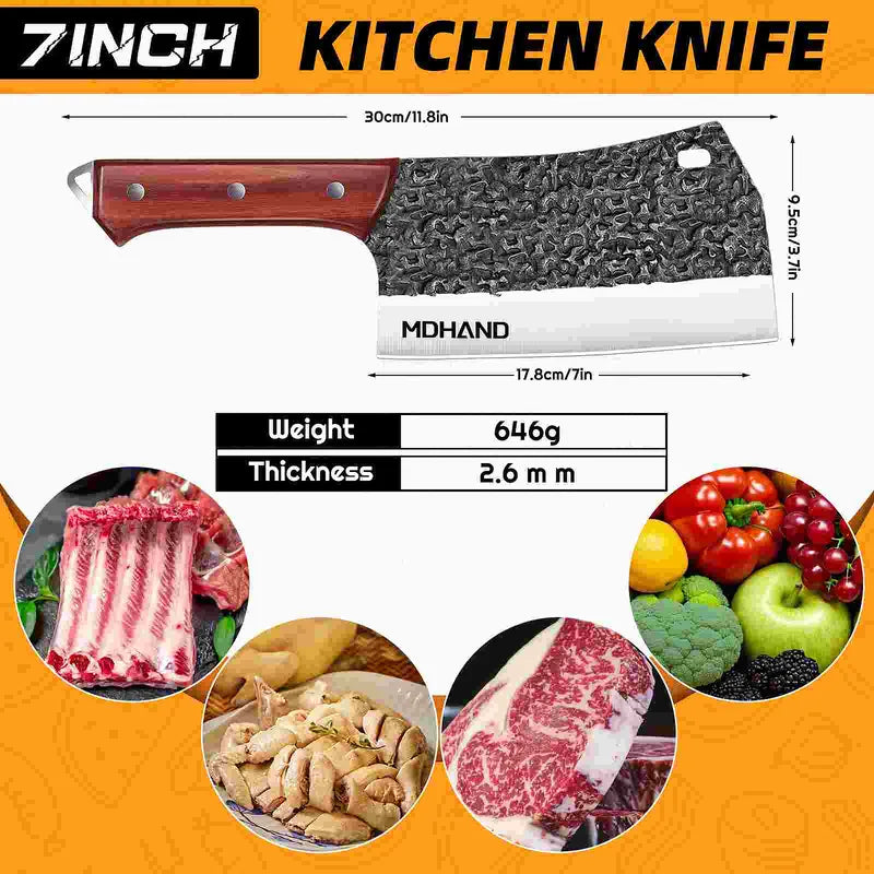Hammered Black Kitchen Knife Collection