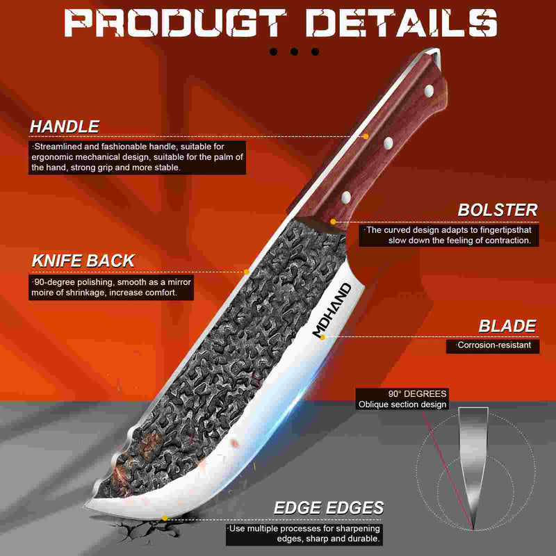 Hammered Black Kitchen Knife Collection