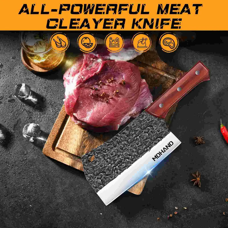 Hammered Black Kitchen Knife Collection