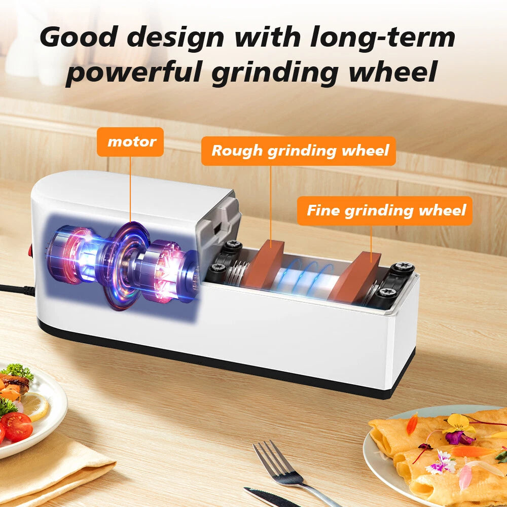 Electric Knife Sharpener 3 Speed Electric Cutter Blade Sharpener Multifunctional Scissor Blade Sharpener Minimalist Electric knife sharpening system for Kitchen Cooking