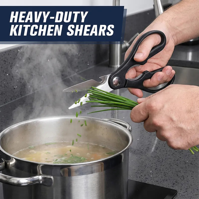 15 Piece Kitchen Knife Set MDHAND Stainless Steel with Block Shears