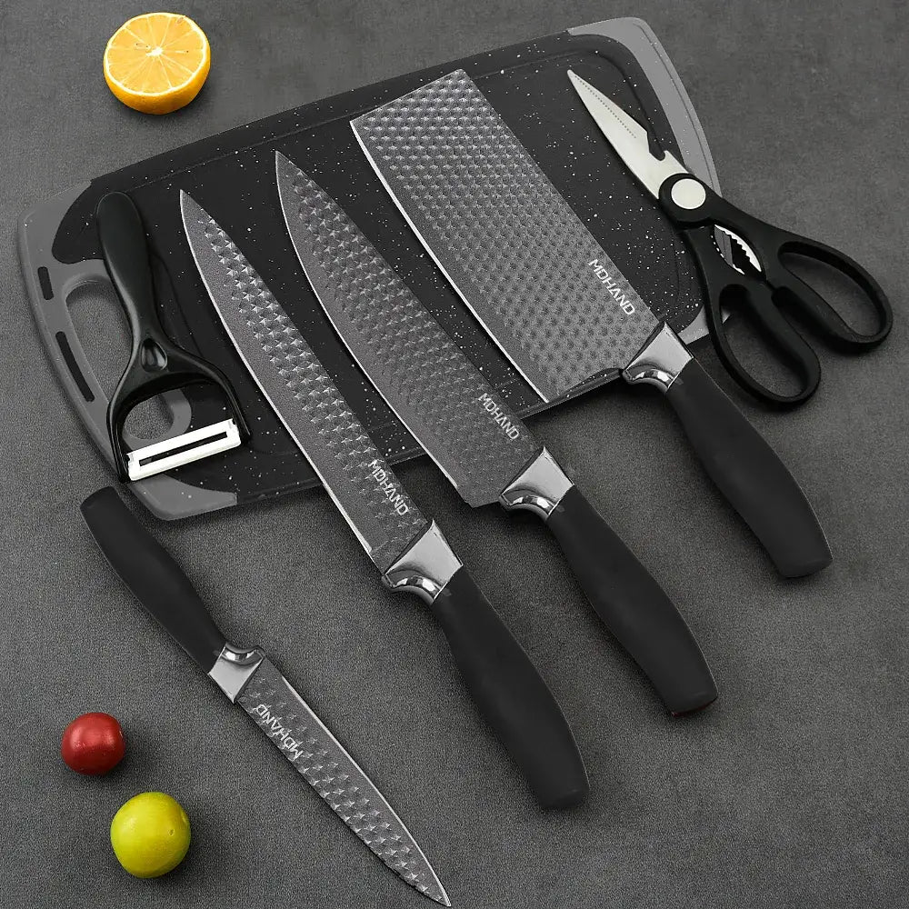High Carbon Stainless Steel Chef Knife Set Ultra-Sharp Kitchen Cleaver Knives