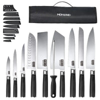 Home Cooking MDHAND 10pc Japanese Knives High-Carbon Steel Pakkawood