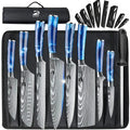 Home Cooking 9pc High Carbon Steel Knife Set w/ Roll Bag