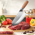 MDHAND Forged Damascus Kitchen Knife | Ergonomic Wooden Handle Gift Box