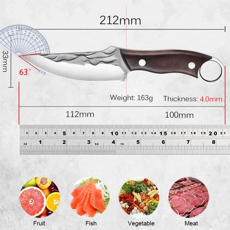 Fixed Blade Knives with Sheath, 8.5-inch Hunting Knives Full Tang Bushcraft Knife Survival Knives, Fixed Blade Hunting Knives for Camping, Hiking, Survival
