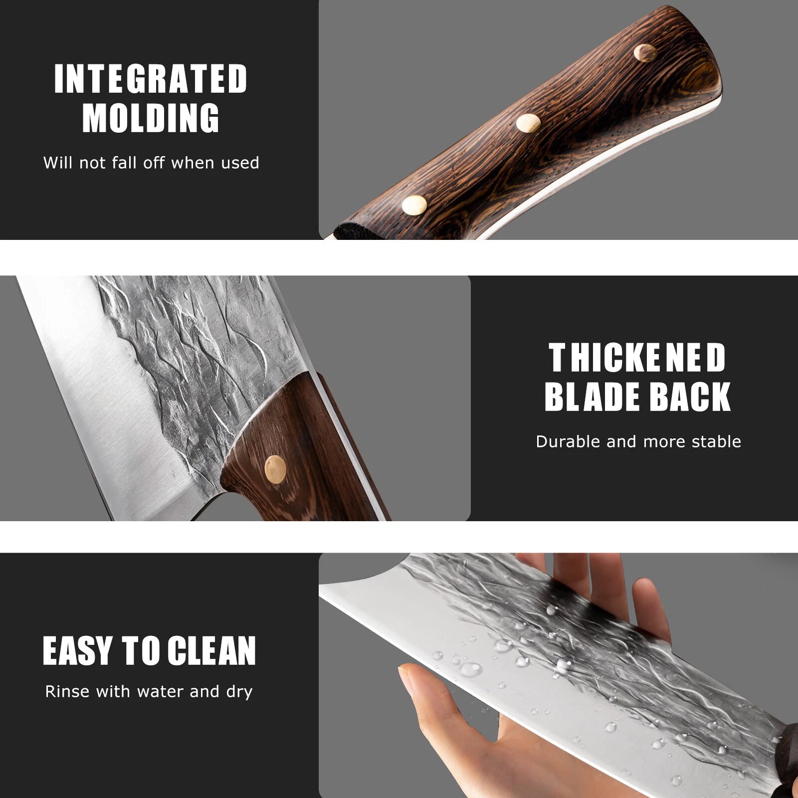 Handmade HAND FORGED DAMASCUS STEEL CHEF KNIFE Set Kitchen Knives Meat Cleaver
